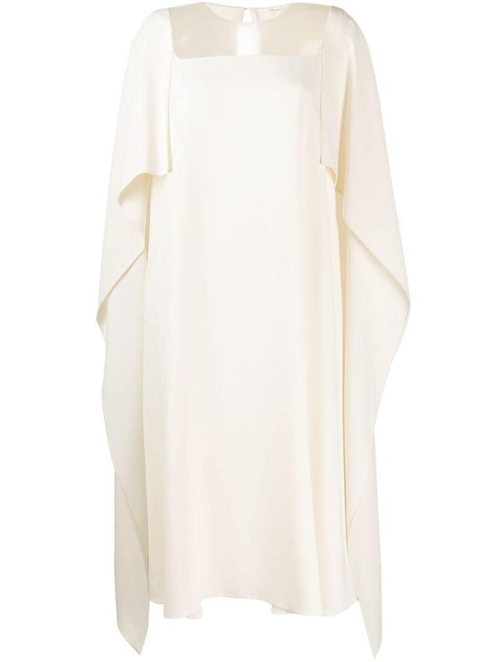 Delpozo Cape Effect Dress - White