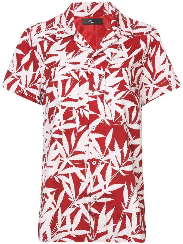 Amiri Leaf Printed Shirt - Red