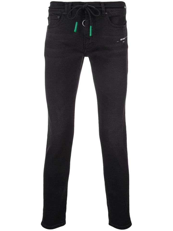 Off-white Tied Waist Jeans - Black