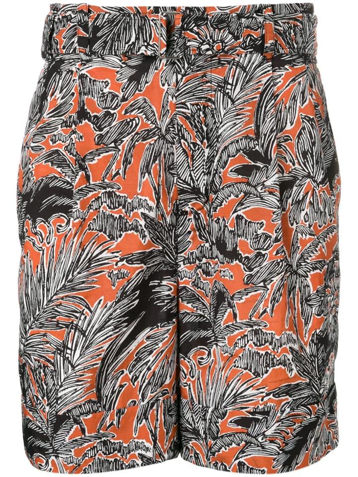 3.1 Phillip Lim Palm Trees Print Shorts - Black
