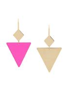 Isabel Marant Triangle Drop Earrings - Pink