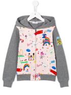 Dolce & Gabbana Kids 'back To School' Hoodie, Girl's, Size: 8 Yrs, Grey