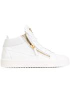 Giuseppe Zanotti Design Kriss Hi-top Sneakers, Women's, Size: 41, White, Patent Leather/leather/rubber