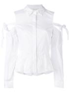 Jonathan Simkhai - Cold Shoulder Poplin Shirt - Women - Cotton - Xs, White, Cotton