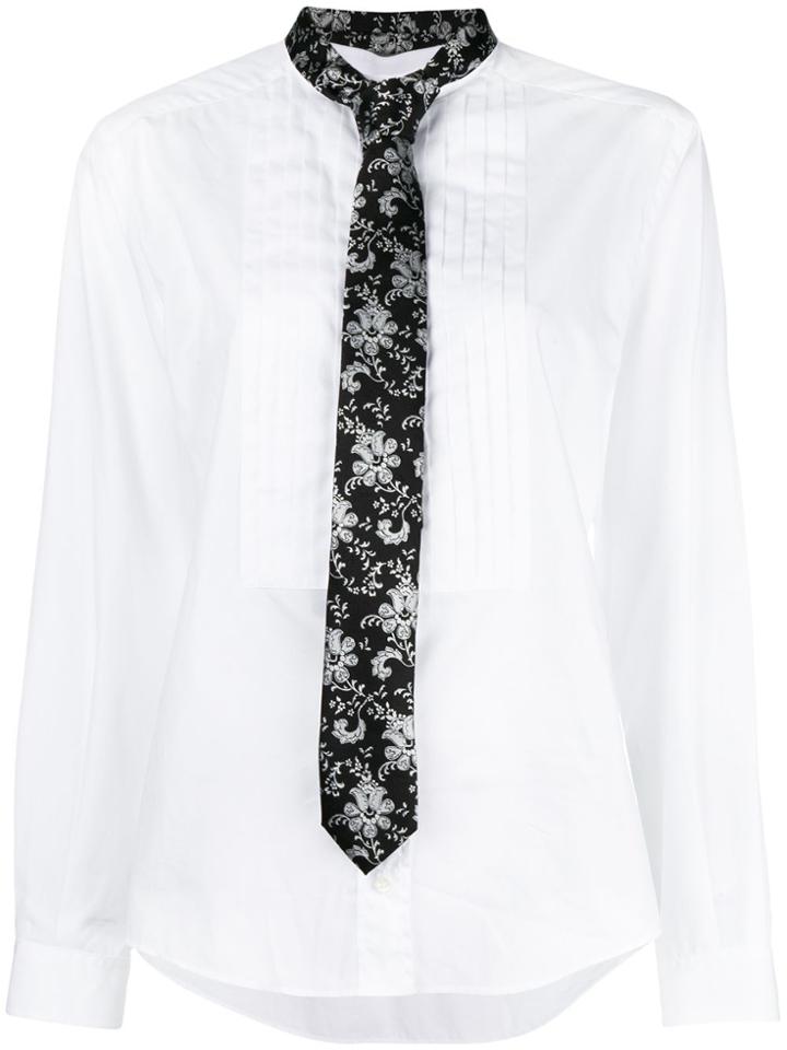 Dolce & Gabbana Neck Tie Shirt - White