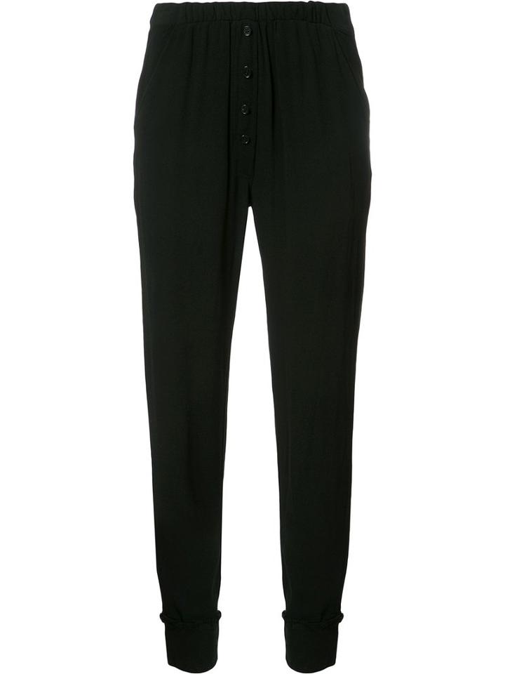 Raquel Allegra Buttoned Fly Trousers, Women's, Size: I, Black, Cotton/rayon