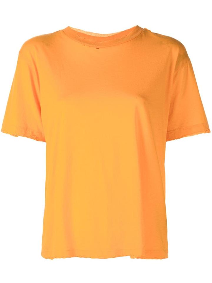 Unravel Project Raw Edge T-shirt - Orange