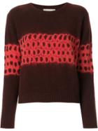Suzusan Bleach-patterned Cashmere Jumper - Black