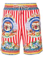 Dolce & Gabbana Printed Swimming Shorts - Red