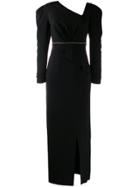 Three Floor Elegant Power Dress - Black