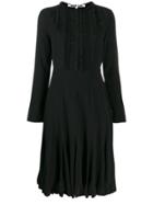 Mcq Alexander Mcqueen Ruffled Midi Dress - Black