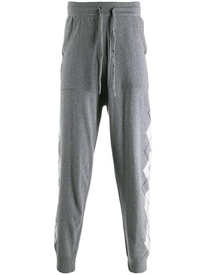 Pringle Of Scotland Argyle Detail Track Trousers - Grey
