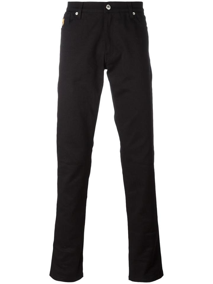 Moschino Bear Applique Jeans, Men's, Size: 44, Black, Cotton/other Fibers