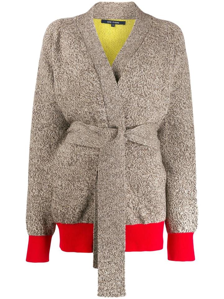 Sofie D'hoore Meredith Belted Cardigan - Brown