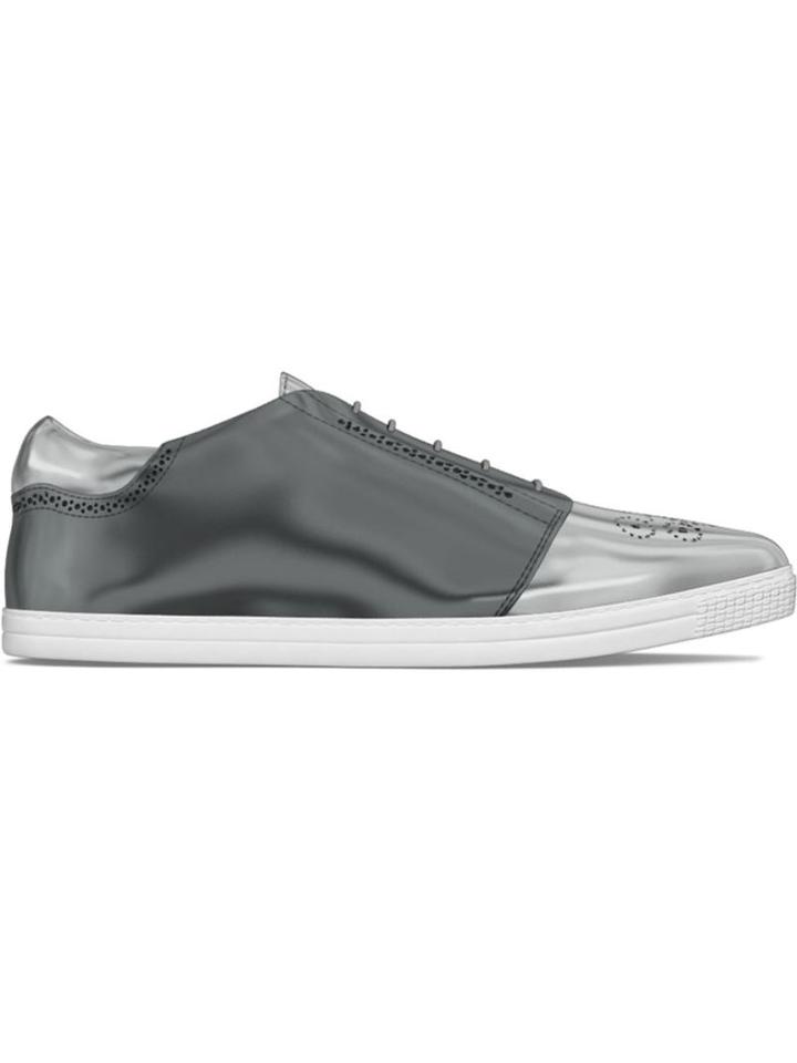Myswear Dean 2 Sneakers, Men's, Size: 45, Grey, Patent Leather/rubber