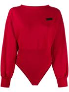 Gcds Logo Patch Bodysuit - Red