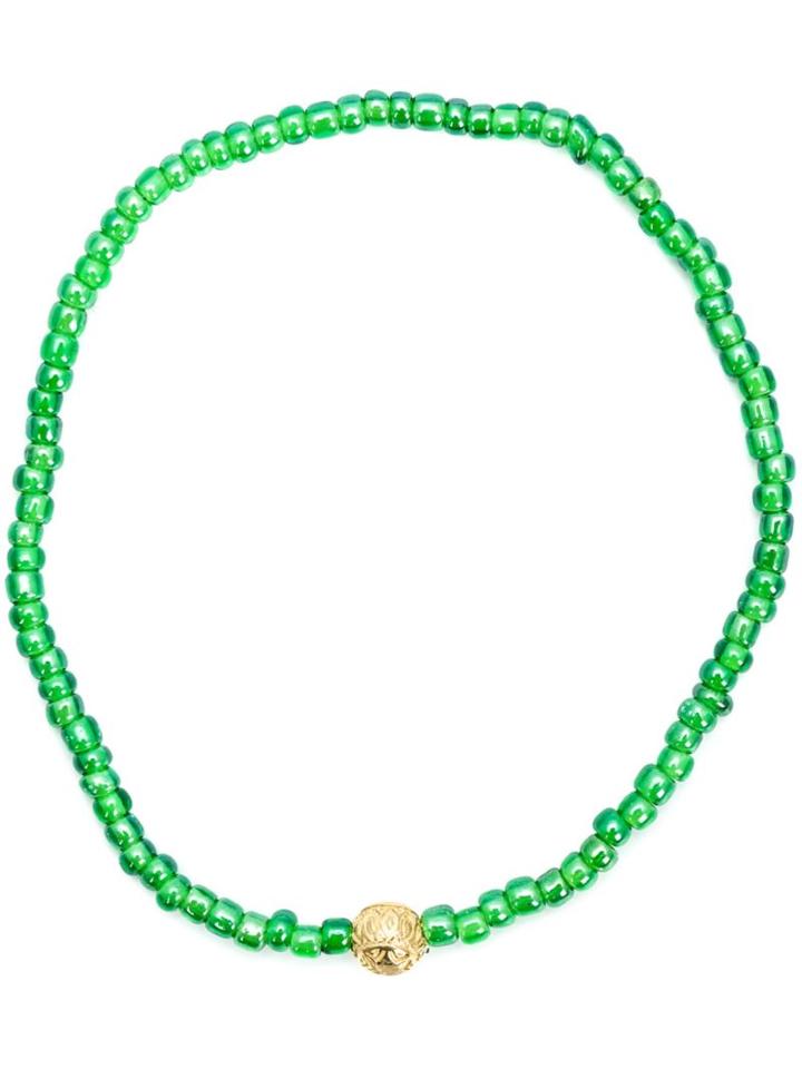 Luis Morais Heart Chakra Beaded Bracelet, Adult Unisex, Green