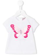 Monnalisa - Butterfly Logo T-shirt - Kids - Cotton/spandex/elastane - 18 Mth, White