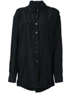 Oversize Shirt - Women - Silk - 40, Black, Silk, Unravel Project
