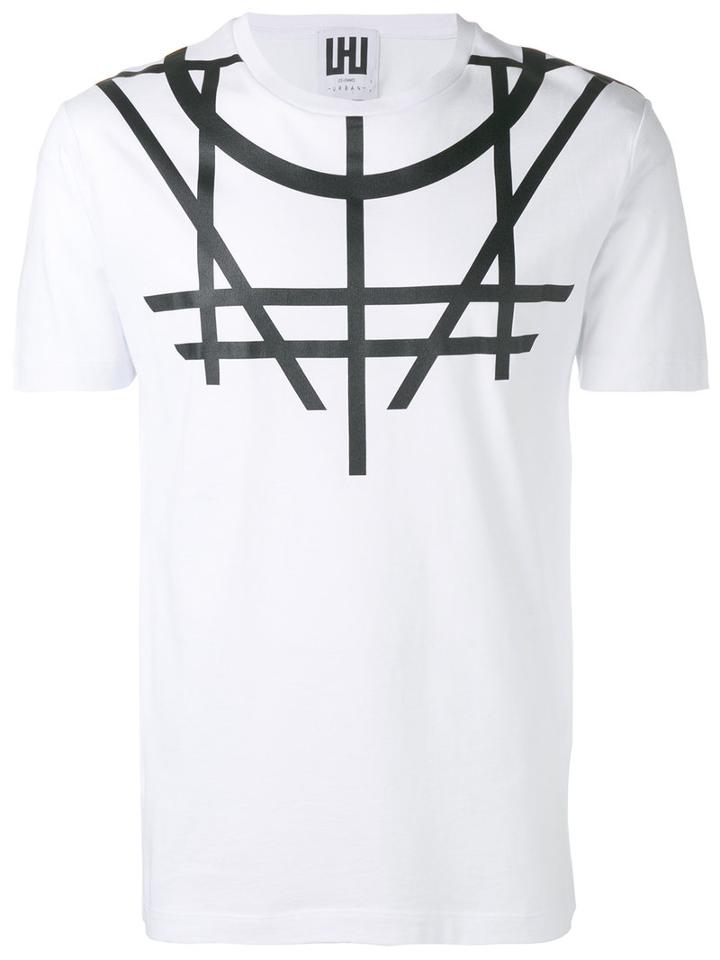 Les Hommes Urban - Printed T-shirt - Men - Cotton - L, White, Cotton