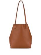 Jil Sander Navy Small Slouchy Tote - Brown