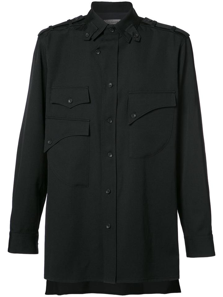 Yohji Yamamoto Army Shirt, Men's, Size: 4, Black, Wool