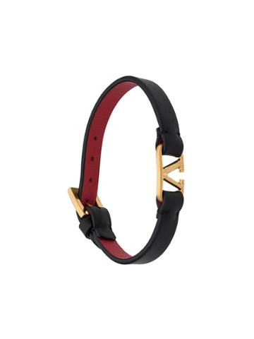 Valentino Valentino Garavani V Logo Bracelet - Black