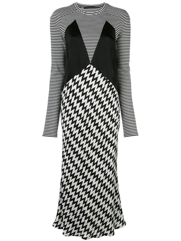 Haider Ackermann Kuiper Silk Contrast Dress - Black