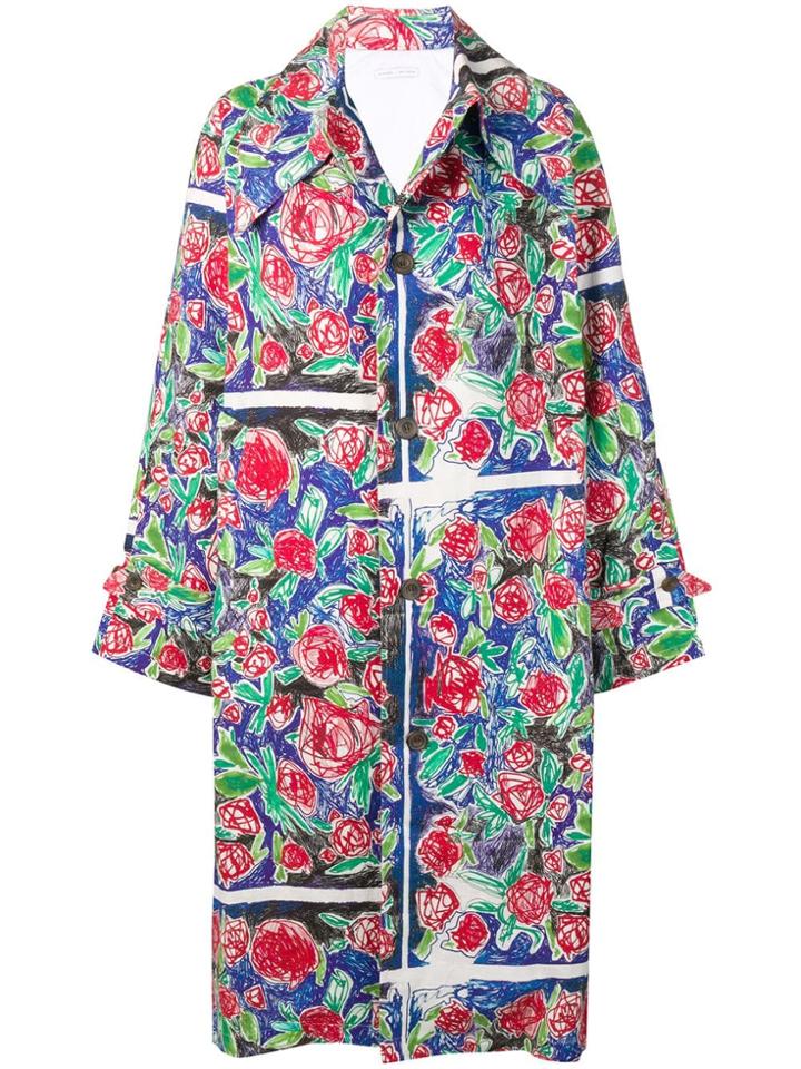 Charles Jeffrey Loverboy Floral Single-breasted Blazer - Blue