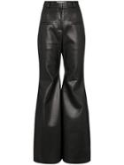 Aleksandre Akhalkatsishvili High-waisted Flared Leather Trousers -