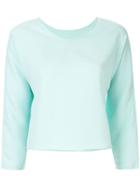 Ballsey 3/4 Sleeve Knitted Top - Blue