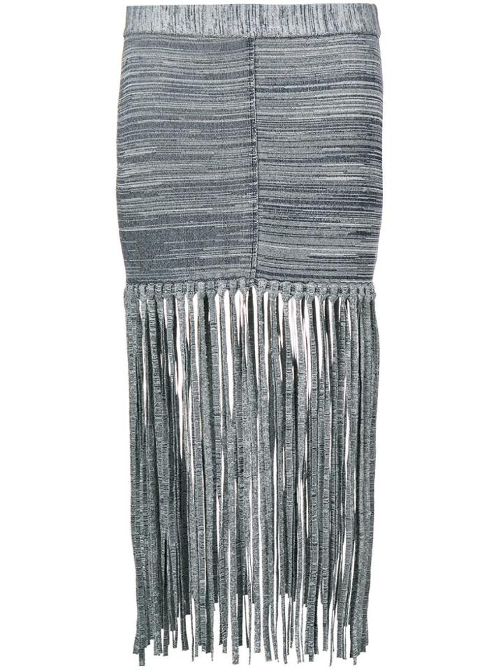 Chloé Fringed Detail Skirt - Blue