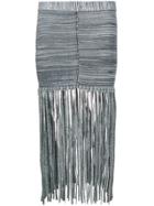 Chloé Fringed Detail Skirt - Blue