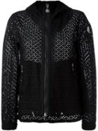 Moncler 'rombou' Broderie Anglaise Jacket, Women's, Size: 0, Black, Cotton/polyamide/polyester