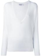 Brunello Cucinelli V Neck Jumper, Women's, Size: Medium, White, Polyamide/mohair/wool