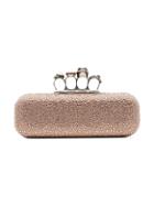 Alexander Mcqueen Amcq Crystl Cltch Bg - Pink