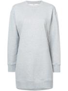 Tibi Open Back Sweatshirt Dress - Grey