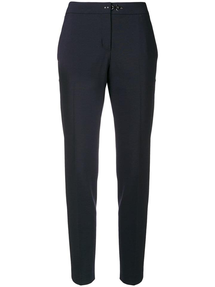 Fay Toggle Fastening Cigarette Trousers - Blue