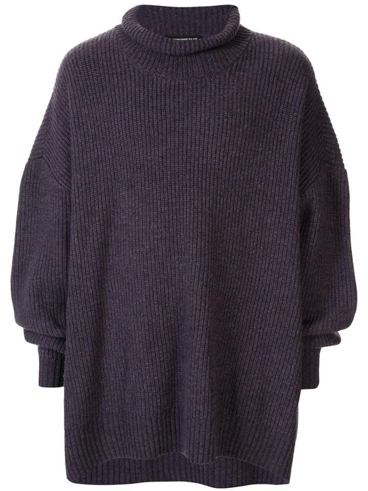 Undercover Ribbed Roll Neck Jumper - Purple