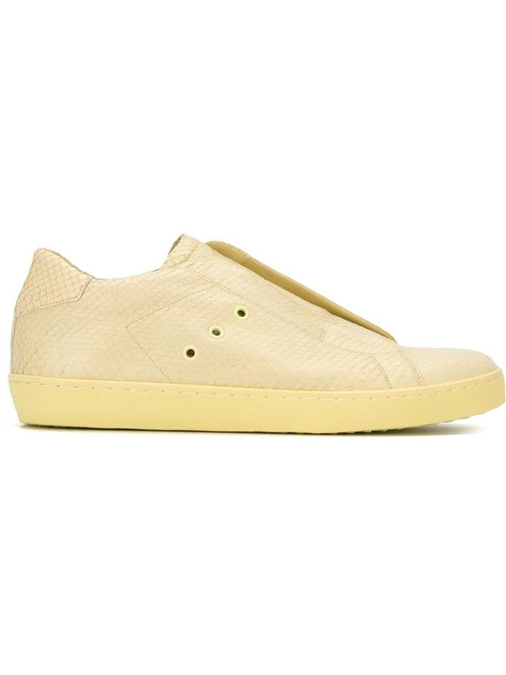 Leather Crown Textured Sneakers