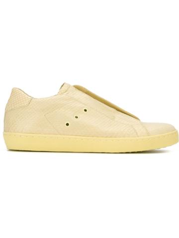 Leather Crown Textured Sneakers
