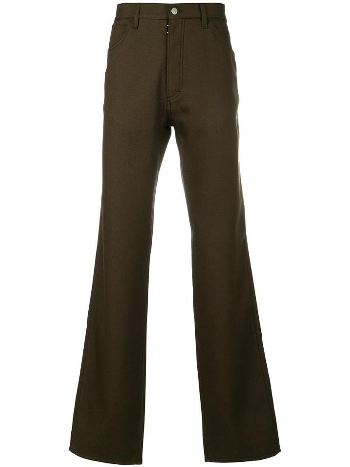 Maison Margiela Flared High Rise Trousers - Brown