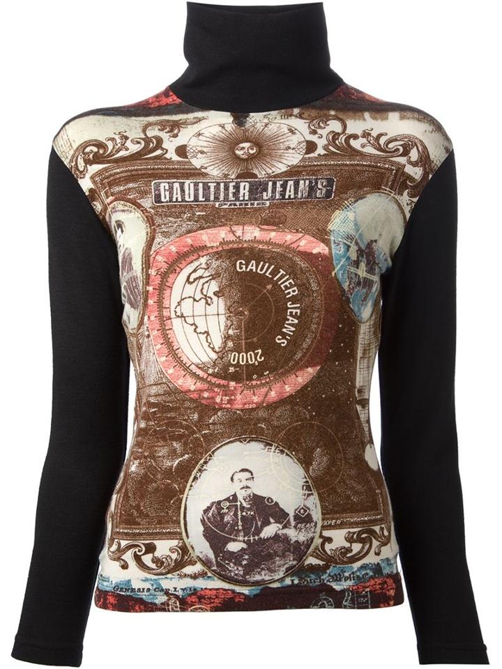 Jean Paul Gaultier Vintage Collage Print Sweater