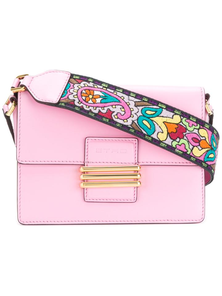 Etro Paisley Strap Shoulder Bag - Pink & Purple