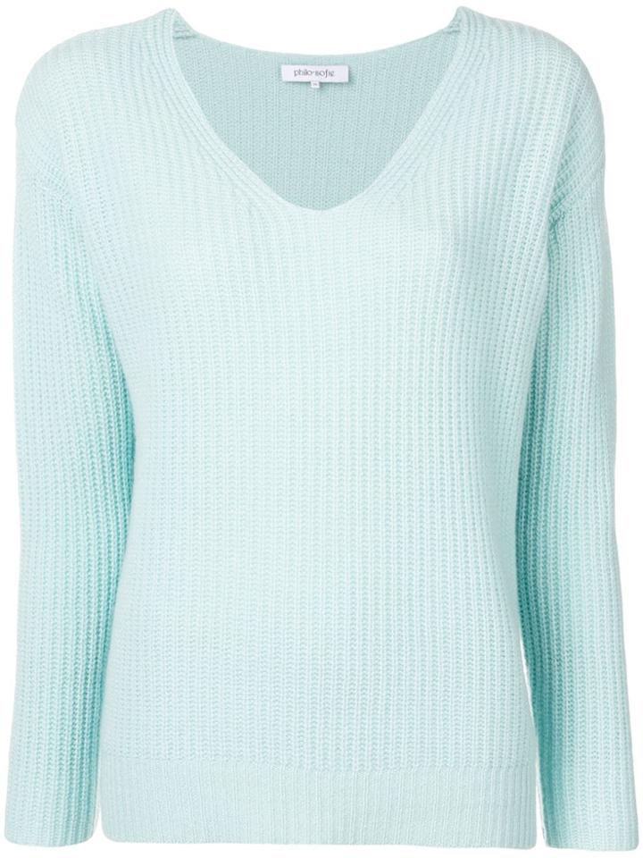 Philo-sofie Ribbed Knit Jumper - Blue