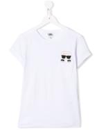 Karl Lagerfeld Kids Teen K/iconic Patch T-shirt - White