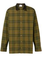 Burberry Contrast Collar Vintage Check Shirt - Green
