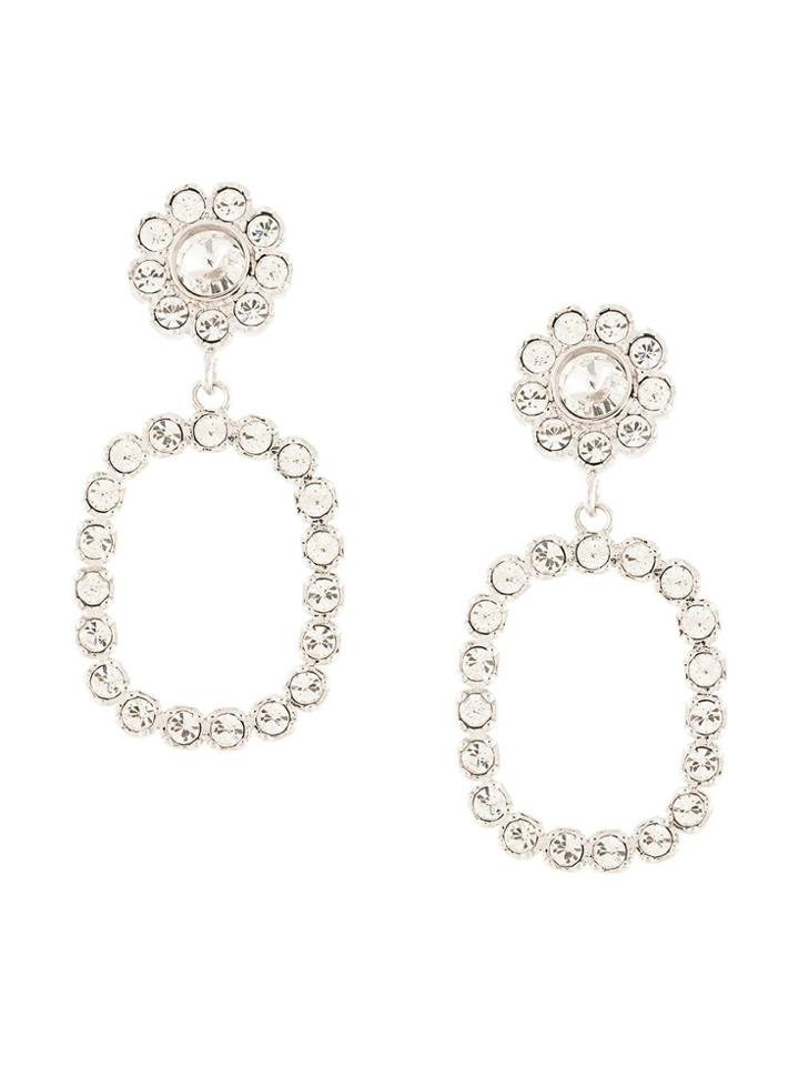 Dsquared2 Drop Hoop Earrings - Silver