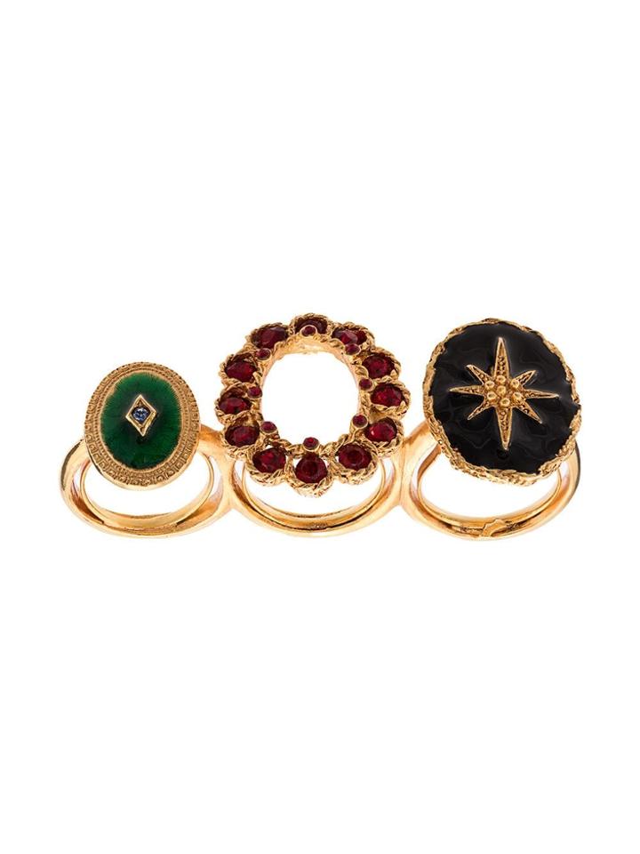 Oscar De La Renta Three Fingers Ring - Gold