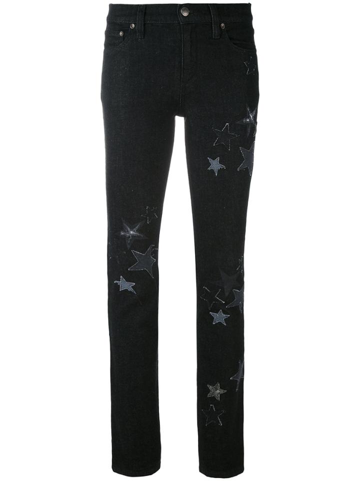 Red Valentino Star Embroidered Jeans - Black